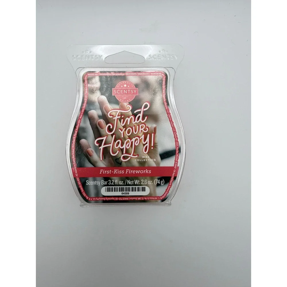Scentsy Find Your Happy First Kiss Fireworks Scent Bar Wax Melt Authentic‎